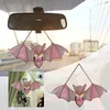 Decorative Figurines Colourful Acrylic Bat Stained Glass Suncatcher Window Wall Art Hanging Pendants Halloween Home Decoration