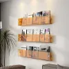 Racks 1pcs INS Transparent Acrylic Wall Decoration Magazine Storage Rack Children's Picture Book Newspapers Records Wall Mounted Shef