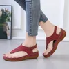 Casual Shoes Summer Women Sandals Flats Tistrar Pu Leather Flip Flops Belt Buckle Female Rom Fashion Slides Platform