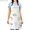 Grembiuli di grembiuli per donne estetiche nordiche cucina apron bambini originali bambini impermeabile ragazza principessa cameriera lavoro a grembiule a prova di olio boho pianta y240401uk0x