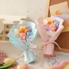 Dekorative Blumen Mini Häkeln handgefertigte Blumensträuße Hochzeitsgeschenk für Gast Bunte künstliche Lehrer -Tag Flores