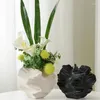 Vasos vaso de cerâmica textura fosca decoração de casa hidropônico arranjo de flor seca pote ornamento doméstico artesanato planta