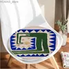 Kudde/dekorativ kudde Ancient Egypten Abstract Tiger Leopard Nordic Printing Seat Pad Hushållens kudde Plush Stol Mat Winter Office Bar Garden Cushion Y240401