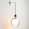 Vägglampa minimalistisk modernt sovrum sovrum boll grädde stil atmosfär ljus liten droppljus vardagsrum bakgrund wal