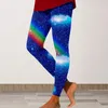 Leggings da donna per donna, allenamento alla moda, stampa, pantaloni a blocchi di colore, morbidi ed elastici