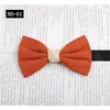 Bow Ties 2024 Solid Shiny White Bowtie Cotton Linen för män Kvinnor Formell klänning Skjorta Bowknot Banket Wedding Party Fjäril