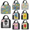 Bunte mexikanische Loteria-Karten-Lunch-Tasche für Frauen, Mädchen, Kinder, isolierte Picknick-Tasche, Thermo-Kühltasche, Bento, niedliche Tasche 93Lj #