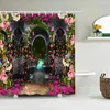 Shower Curtains Dream Flowers Waterproof Bathroom Curtain Fairy Tale Garden Forest Printed Polyester Bath Home Decor