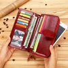 DreamLizer-Real Leather Wallet for Women, LG Split Leather Clutch, Lady Purse, Large Capacity, Travel Coin Bag, Female Walls C95V#