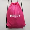 Sac de gym de salle de gym persalisée pour enfants Nom des enfants Sac de natation Sac de sport Cadeaux de fête d'anniversaire E5ig #