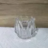 Świece retro europejski świecznik Tulip Glass Glass Flower Ins Style ośmiokątny lotos