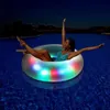 100 cm Luces de colores LED Anillo de natación Seguridad Inflable Tubo de natación Balsa Círculo Fiesta de verano Flotadores de piscina 240322