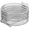 Grill Stand Air Fryer with Five Stackable Layers Food Grade Stainless Steel Dehydrator Rack Accessories