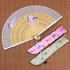 Decoratieve Beeldjes Klassieke Vouwventilator Chinese Vintage Bamboe Dans Japanse Stijl Vrouwen Bruiloft Hand Draagbare Ventilador