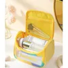 PU Femmes Voyage Sac de rangement de toilette Organiser PVC Sac cosmétique étanche Portable Transparent Maquillage Sac Femme Douche W 98mU #