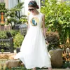 Abiti casual Abito Boollili in vera seta Donna Estate Coreano Vintage Ricamo Spiaggia Elegante Festa Donna Abiti Mujer