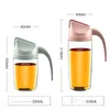 2024 600ml Kitchen Oil Can Glass Bottle Dispenser Automatic Opening Closing Home Bottles For Oil Vinegar Honey Olive Oil Container - for