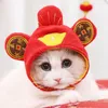 Hundkläder Cat Headgear Year Warm and Sweet Pet Hat Teddy Bichon Dress Up Ornament Transformation Huvudbonad leveranser