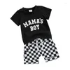 Set di abbigliamento per bambini piccoli vestiti estivi mamas a maniche corte pantaloncini casual set nati