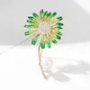 Broşlar yaz moda ifadesi ayçiçeği mücevherleri bayan marka tasarımı emaye sırlı çiçek korsajı bouttoniere