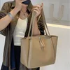 Mulheres novo estilo simples sacola com zíper designer de luxo grande capacidade bolsas e bolsas femininas para trabalho cor sólida couro 710n #