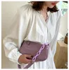Bag Mini Baguette 2024 Solid Color Crocodile Pattern Fashion Shoulder Sac Femme Patchwork Chain PU Korean Torebka Damsk