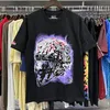 Camicia Hellstar Designer maschile Donne Tshirts Street Short Shipster Tanda in tessuto in tessuto in tessuto Lettering graffiti Stampa stampato Vintage Black Shee Tees Us S-XL 30