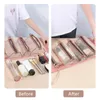 Faltbare abnehmbare Make -up -Beutel 4 IN1 Tragbares Reisekosmetiktasche Transparent Mesh Toileetry Kits Make -up Pinselspeicher V2GS#