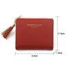 heart Tassel Women Wallet Small Cute Wallet Women Short Leather Women Wallets Zipper Purses Portefeuille Female Purse Clutch Bag Q06S#