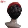 Wigs Blice For Women Synthetic Short Straight 8 Inch Wig Mix Color FT1B/530# RightSide Bang African American Wine Red Wigs