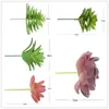 装飾的な花5pcs/lot人工多肉植物PVCシミュレーションミニチュア多肉植物植物鉢植えの風景撮影小道