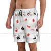 Herr shorts man badkläder poker ess mönster badstammar strandbrädet simning baddräkter