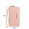 Portafoglio da donna in pelle PU Porta carte di grande capacità Hasp Portamonete con cerniera Multi Card Organizer Cell Phe Borsa da polso 23fs #