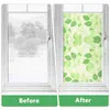 Raamstickers Green Leaf Frosted Film Lijmlijm Glas Bekleding Deur Decor Toilet Pet Anti-plekkende badkamer Sticker Office