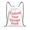カスタムカスタムデザインドローストリングバックパックバッグ女性軽量カスタマイズされたロゴ印刷されたジムスポーツサックパックサックヨガT3an＃