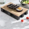 装飾的な置物料理洗濯機炭素化木製パレットトレイ木製の食品料理飲み物のためのコースター