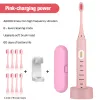 Toothbrush IPX7 Waterproof Electric Sonic Toothbrushs Adults Rechargeable 4 8 42000 Micro 6Speed Adjustment Heads Oral Nozzle For Dentals