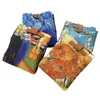 1pc Polyester Yağlı Boya Van Gogh Baskı Tote Çantaları Yeniden Kullanılabilir Mağaza Çantası Omuz Çantaları Ev Depolama Çantası Y1KY#