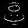 Halskette Ohrringe Set 4 Teile/satz Schmuck Anzug Auffällige Galvanisierung Hochglanz Luxus Exquisite Handwerkskunst Dekoration Weibliche Glänzende