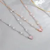 Chaînes Gioio Pearl Heart Collier Femme Summer Light Luxe Minority Design Haut de gamme 2024 Style Rose All-Match Clavicule Chaîne