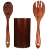 Fourchettes, ustensiles de cuisine, ustensiles en bois, cuillères de cuisine en bois, baguettes, support de couverts