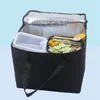 lunchtas zwarte n-geweven grote capaciteit thermische insulati-zakken bento aluminium folie frisse kee ijszak afhaalmaaltijden lunchbox s2rc#