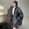 Women's Jackets Y2k Zip Up Hoodie Autumn Winterleather Pull Femme Coat And Cotton Jacket Wear Both Sides Of Women S Korean Velvet