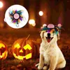 Hundkläddekorativ husdjurshatt Halloween halmkatt slitsträckt bowlerdekor