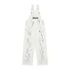 Trendy Design of Shoulder Straps and Pants, Graffiti Spray Painted Work Suit Jumpsuit, Unisex Outdoor Casual Pants, Overalls