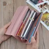 women's Wallets Multifunctial Fi New Frosted Lg Wallet Retro Deer Snap Clasp Clutch Bag PU Leather Female Coin Purse l31h#