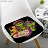 Kissen/dekoratives Kissen Psychedelic Alien Space Dekorative Stuhlpolster Patio Home Kitchen Office Stuhl Sitz Kissen Pads Sofa Sitz 40x40 cm Kissenpolster Y240401