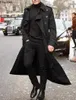Männer Graben Mäntel 2024 Lange Jacke Mode Elegante Männer Windschutz Mantel Trend Streetwear Männliche Business Casual Slim