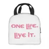 Life Live It Lunch Bag Hot Cold Snacks Insulated Lunch Boxes for Women Children School Work Picnic Food Tote Ctainer 61ba＃