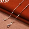 Kettingen URBABY 925 sterling zilver kleine gladde kralen ketting voor vrouw bruiloft verlovingsfeest sieraden cadeau